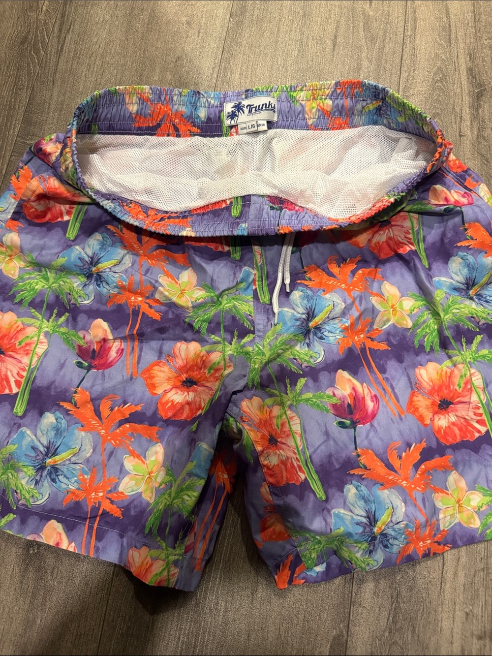 Trunk Ltd Purple Floral Tropical Swim Shorts